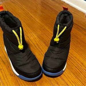 Sorel Kids Black and Yellow Winter Boots